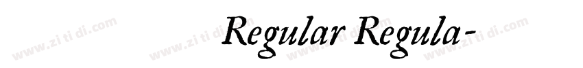 尔雅镇远舰 Regular Regula字体转换
